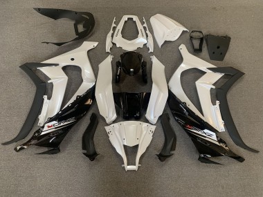 2011-2015 Pearl White & Black Kawasaki ZX10R Motorcycle Fairing