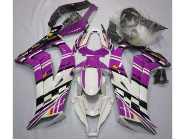 2011-2015 Purple Black and White Kawasaki ZX10R Motorcycle Fairing