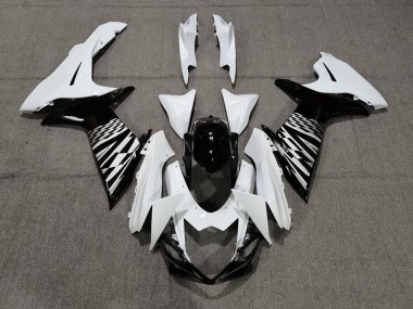 2011-2024 Black White and Silver Suzuki GSXR 600-750 Motorcycle Fairing