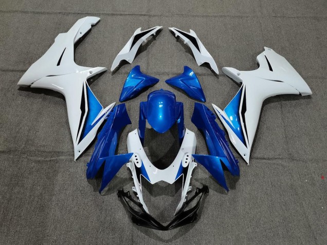 2011-2024 Blue and White Suzuki GSXR 600-750 Motorcycle Fairing