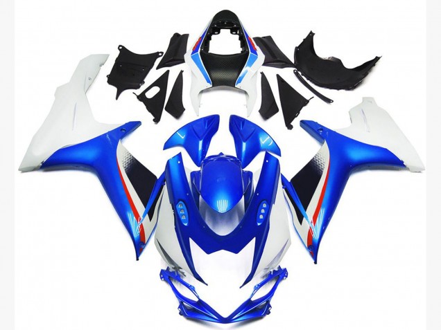 2011-2024 Deep Blue and Gloss White Style Suzuki GSXR 600-750 Motorcycle Fairing 2011-2024 Deep Blue and Gloss White Style Suzuki GSXR 600-750 Motorcycle Fairing