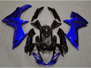 2011-2024 Gloss Black and Aqua Blue Suzuki GSXR 600-750 Motorcycle Fairing