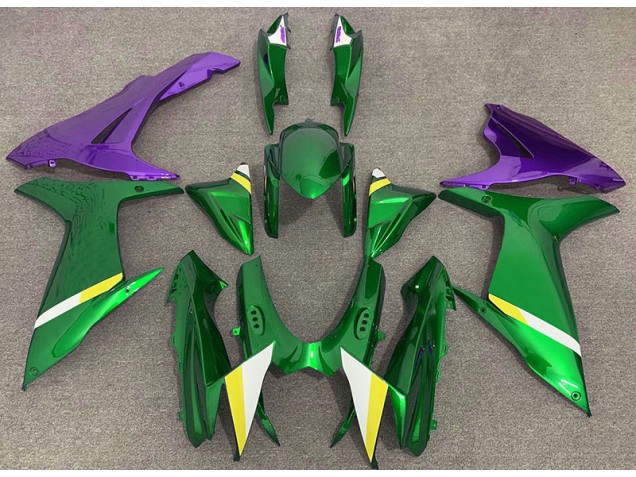 2011-2024 Gloss Green and Purple Suzuki GSXR 600-750 Motorcycle Fairing