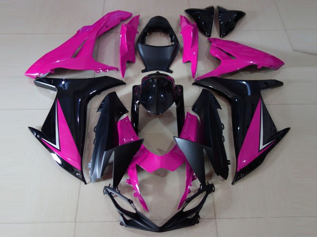 2011-2024 Gloss Pink and Black Suzuki GSXR 600-750 Motorcycle Fairing 2011-2024 Gloss Pink and Black Suzuki GSXR 600-750 Motorcycle Fairing