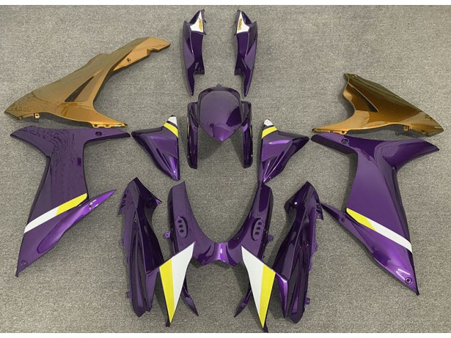2011-2024 Gloss Purple and Gold Suzuki GSXR 600-750 Motorcycle Fairing
