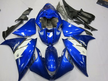 2012-2014 Blue and White Yamaha R1 Motorcycle Fairing
