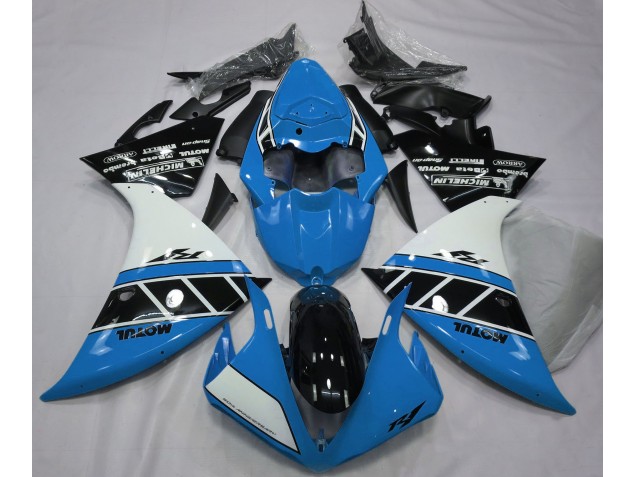 2012-2014 Gloss Light Blue White and Black Yamaha R1 Motorcycle Fairing 2012-2014 Gloss Light Blue White and Black Yamaha R1 Motorcycle Fairing