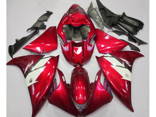 2012-2014 Gloss Red & White Yamaha R1 Motorcycle Fairing 2012-2014 Gloss Red & White Yamaha R1 Motorcycle Fairing
