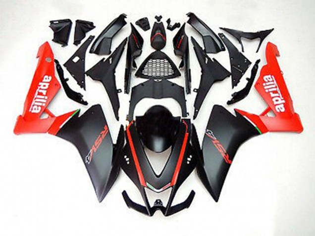2012-2015 Matte Black and Red Aprilia RS4 125 Motorcycle Fairing 2012-2015 Matte Black and Red Aprilia RS4 125 Motorcycle Fairing
