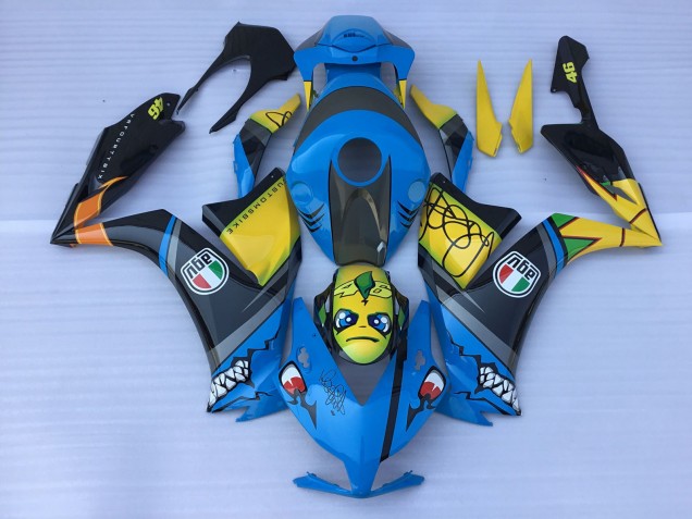 2012-2016 Blue Shark Teeth Honda CBR1000RR Motorcycle Fairing