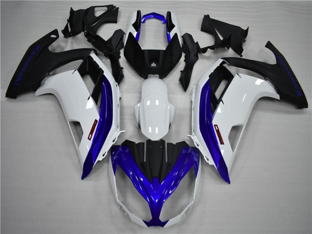 2012-2016 Blue and White Kawasaki Ninja 650R Motorcycle Fairing