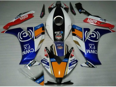 2012-2016 Elf Blue and Orange Honda CBR1000RR Motorcycle Fairing