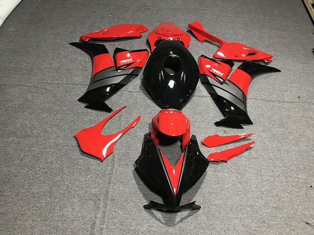 2012-2016 Gloss Black Red / Grey Honda CBR1000RR Motorcycle Fairing