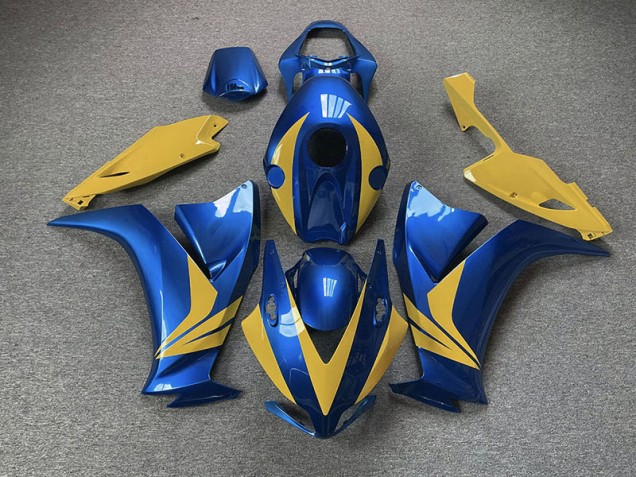 2012-2016 Gloss Blue and Yellow Honda CBR1000RR Motorcycle Fairing