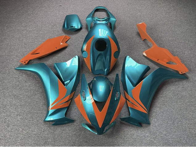 2012-2016 Gloss Cyan and Orange Honda CBR1000RR Motorcycle Fairing