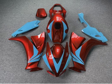 2012-2016 Gloss Red and Light Blue Honda CBR1000RR Motorcycle Fairing