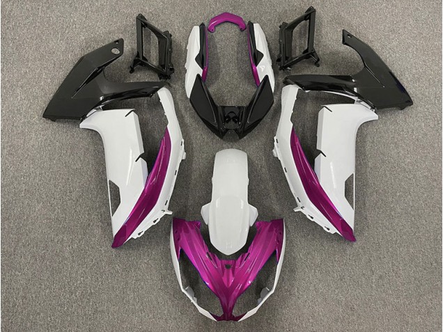 2012-2016 Gloss White & Magenta Kawasaki Ninja 650R Motorcycle Fairing