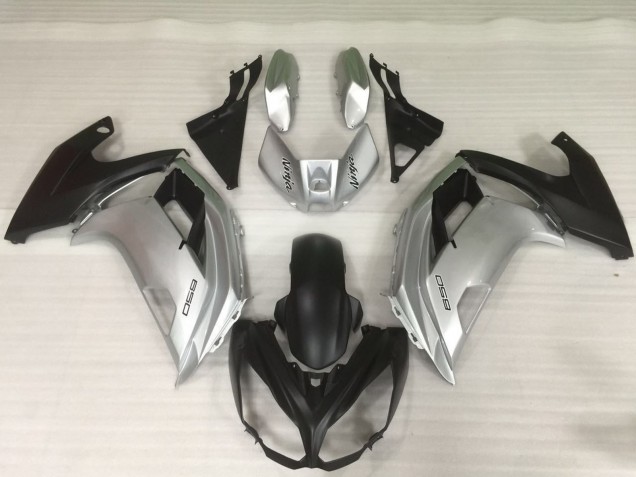 2012-2016 Silver and Black Kawasaki Ninja 650R Motorcycle Fairing 2012-2016 Silver and Black Kawasaki Ninja 650R Motorcycle Fairing