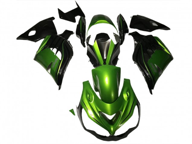 2012-2021 Gloss Green and Black Kawasaki ZX14R Motorcycle Fairing
