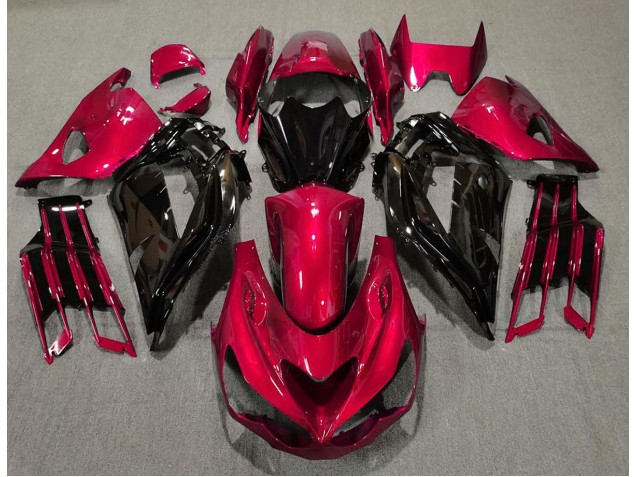 2012-2021 Gloss Red and Black Kawasaki ZX14R Motorcycle Fairing 2012-2021 Gloss Red and Black Kawasaki ZX14R Motorcycle Fairing