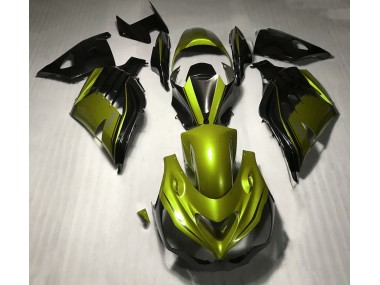2012-2021 Gloss Yellow and Black Kawasaki ZX14R Motorcycle Fairing