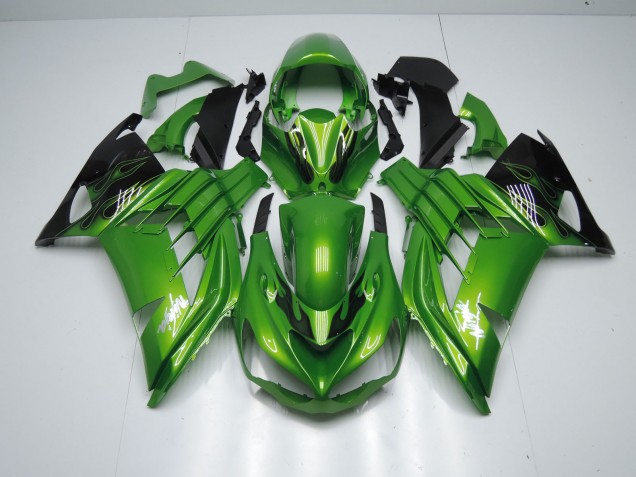 2012-2021 Green Flame Kawasaki ZX14R Motorcycle Fairing