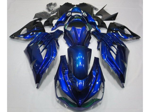 2012-2021 Ocean Blue Gloss Kawasaki ZX14R Motorcycle Fairing