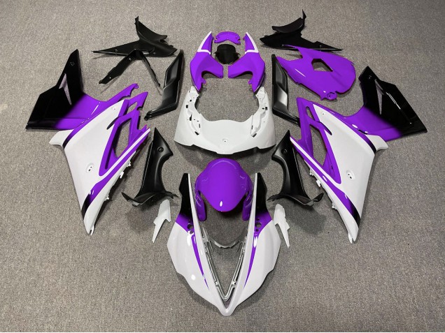 2013-2016 Gloss White and Purple Triumph Daytona 675 Motorcycle Fairing 2013-2016 Gloss White and Purple Triumph Daytona 675 Motorcycle Fairing