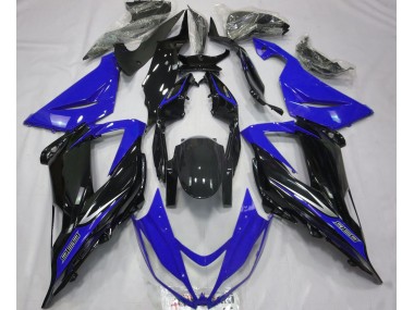 2013-2018 Black and Blue Kawasaki ZX6R Motorcycle Fairing