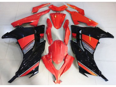 2013-2018 Candy Red and Black Kawasaki Ninja 300 Motorcycle Fairing
