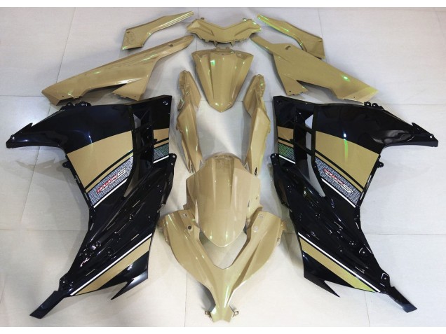 2013-2018 Desert Tan and Black Kawasaki Ninja 300 Motorcycle Fairing 2013-2018 Desert Tan and Black Kawasaki Ninja 300 Motorcycle Fairing