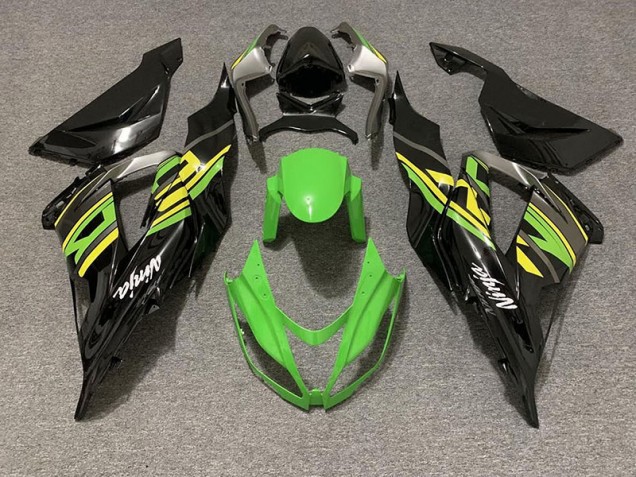 2013-2018 Gloss Black & Green Racing Kawasaki ZX6R Motorcycle Fairing 2013-2018 Gloss Black & Green Racing Kawasaki ZX6R Motorcycle Fairing