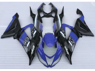 2013-2018 Gloss Blue and Black Kawasaki ZX6R Motorcycle Fairing