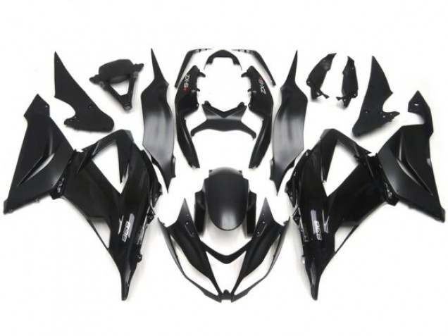 2013-2018 Gloss / Matte Black Plain Slick Decals Kawasaki ZX6R Motorcycle Fairing 2013-2018 Gloss / Matte Black Plain Slick Decals Kawasaki ZX6R Motorcycle Fairing