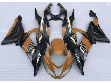 2013-2018 Gloss Orange and Black Kawasaki ZX6R Motorcycle Fairing
