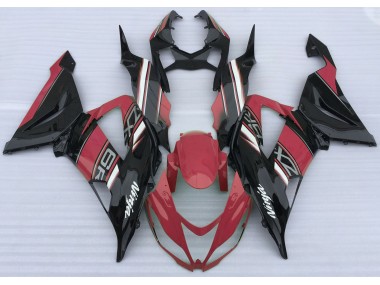 2013-2018 Gloss Red and Black Kawasaki ZX6R Motorcycle Fairing