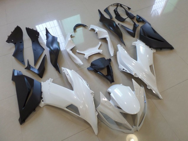 2013-2018 Gloss White Black Kawasaki ZX6R Motorcycle Fairing 2013-2018 Gloss White Black Kawasaki ZX6R Motorcycle Fairing