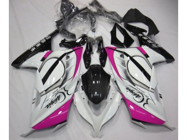 2013-2018 Gloss White & Pink Kawasaki Ninja 300 Motorcycle Fairing