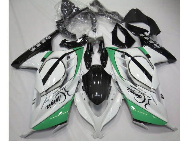 2013-2018 Gloss White and Green Kawasaki Ninja 300 Motorcycle Fairing 2013-2018 Gloss White and Green Kawasaki Ninja 300 Motorcycle Fairing