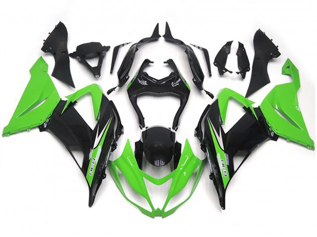 2013-2018 Green and Black Vibrant OEM Style Kawasaki ZX6R Motorcycle Fairing 2013-2018 Green and Black Vibrant OEM Style Kawasaki ZX6R Motorcycle Fairing