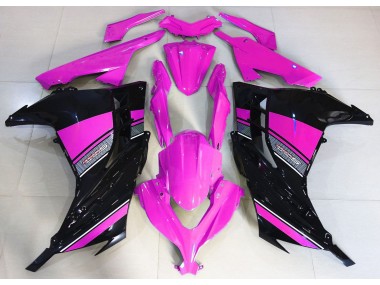 2013-2018 Hot Pink and Black Kawasaki Ninja 300 Motorcycle Fairing