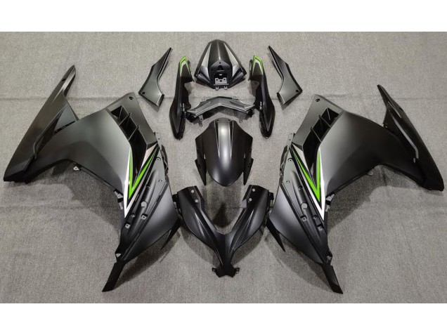 2013-2018 Matte Black & Green Kawasaki Ninja 300 Motorcycle Fairing 2013-2018 Matte Black & Green Kawasaki Ninja 300 Motorcycle Fairing
