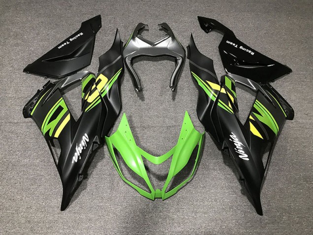 2013-2018 Matte Black & Racing Kawasaki ZX6R Motorcycle Fairing 2013-2018 Matte Black & Racing Kawasaki ZX6R Motorcycle Fairing