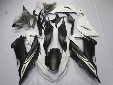 2013-2018 Matte Black White Kawasaki ZX6R Motorcycle Fairing