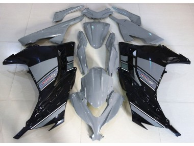 2013-2018 Nardo Grey and Black Kawasaki Ninja 300 Motorcycle Fairing