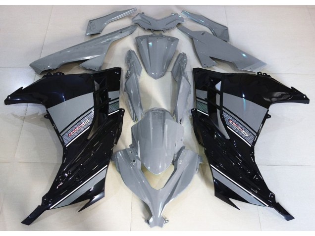 2013-2018 Nardo Grey and Black Kawasaki Ninja 300 Motorcycle Fairing
