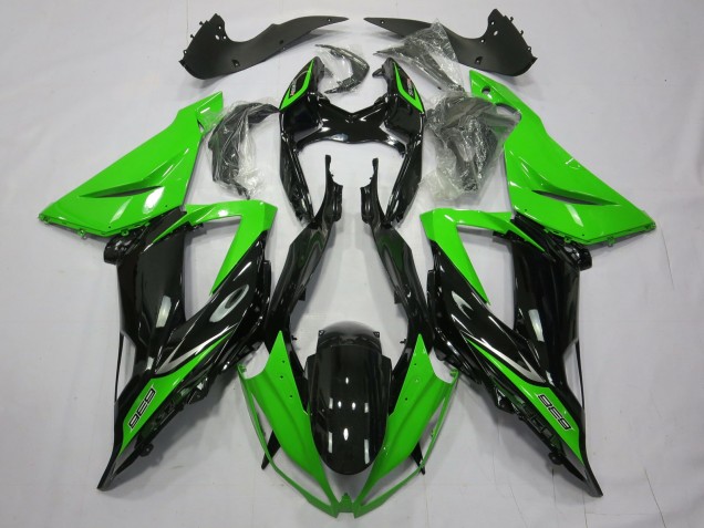 2013-2018 Plain Gloss Black Green Kawasaki ZX6R Motorcycle Fairing