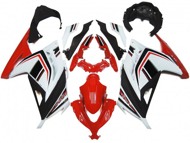 2013-2018 Red White and Gloss Black Kawasaki Ninja 300 Motorcycle Fairing 2013-2018 Red White and Gloss Black Kawasaki Ninja 300 Motorcycle Fairing