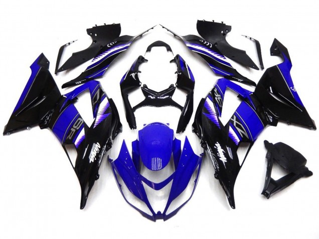 2013-2018 Vibrant Deep Blue and Black Kawasaki ZX6R Motorcycle Fairing 2013-2018 Vibrant Deep Blue and Black Kawasaki ZX6R Motorcycle Fairing
