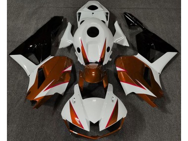 2013-2023 Gloss Orange White and Red Honda CBR600RR Motorcycle Fairing
